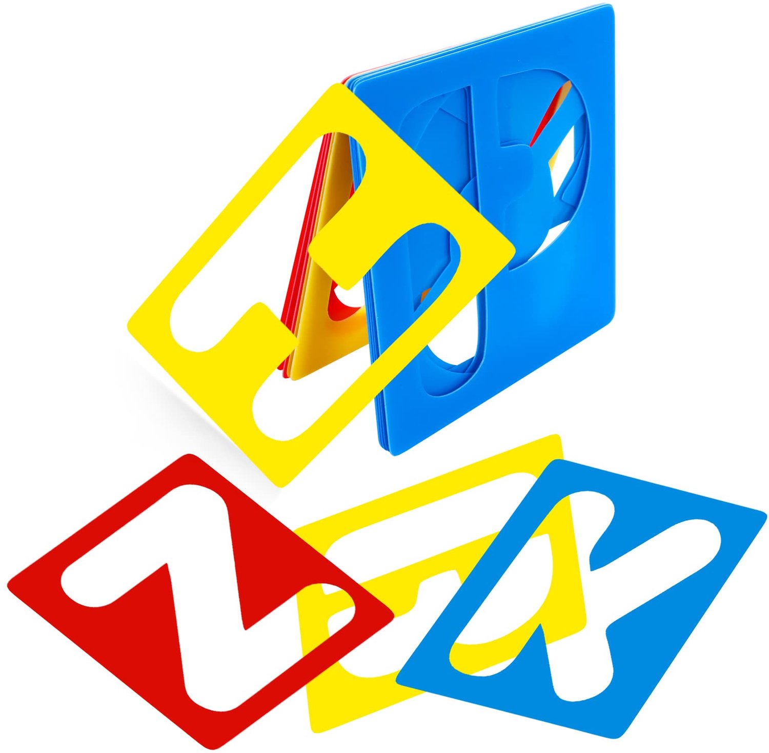 26-Delige Herbruikbare Plastic Lettersjablonen - Kleurrijke Briefdecoratie Voor Kinderen