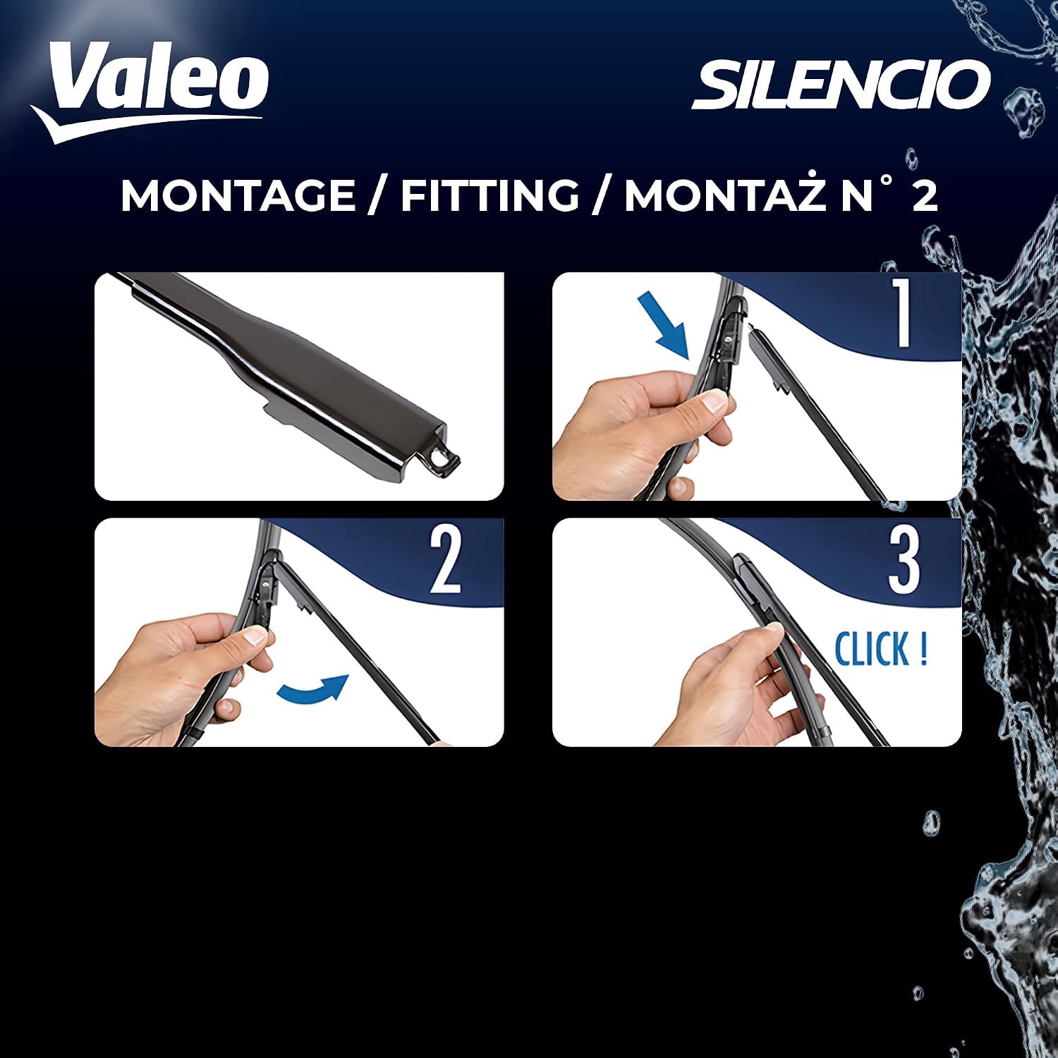 Valeo - Valeo Silencio VM412 flatbladeset - 58/65CM (2x) – foto 2