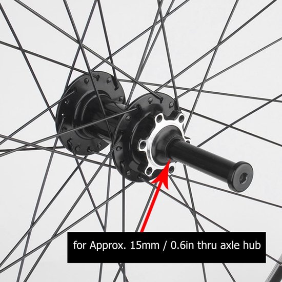 Vooras Aluminium - Thru Axle 15x145mm - M14xP1.5 - Mountainbike - Schacht - Lichtgewicht - As — afbeelding 4