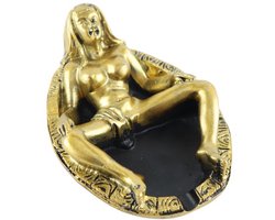 Asbak Vrouw - Asbak - Asbakken - Asbak voor buiten - Asbak buiten - Bar accessoires - Kroeg accessoires - Asbakje - Asbak goud - Cave & Garden