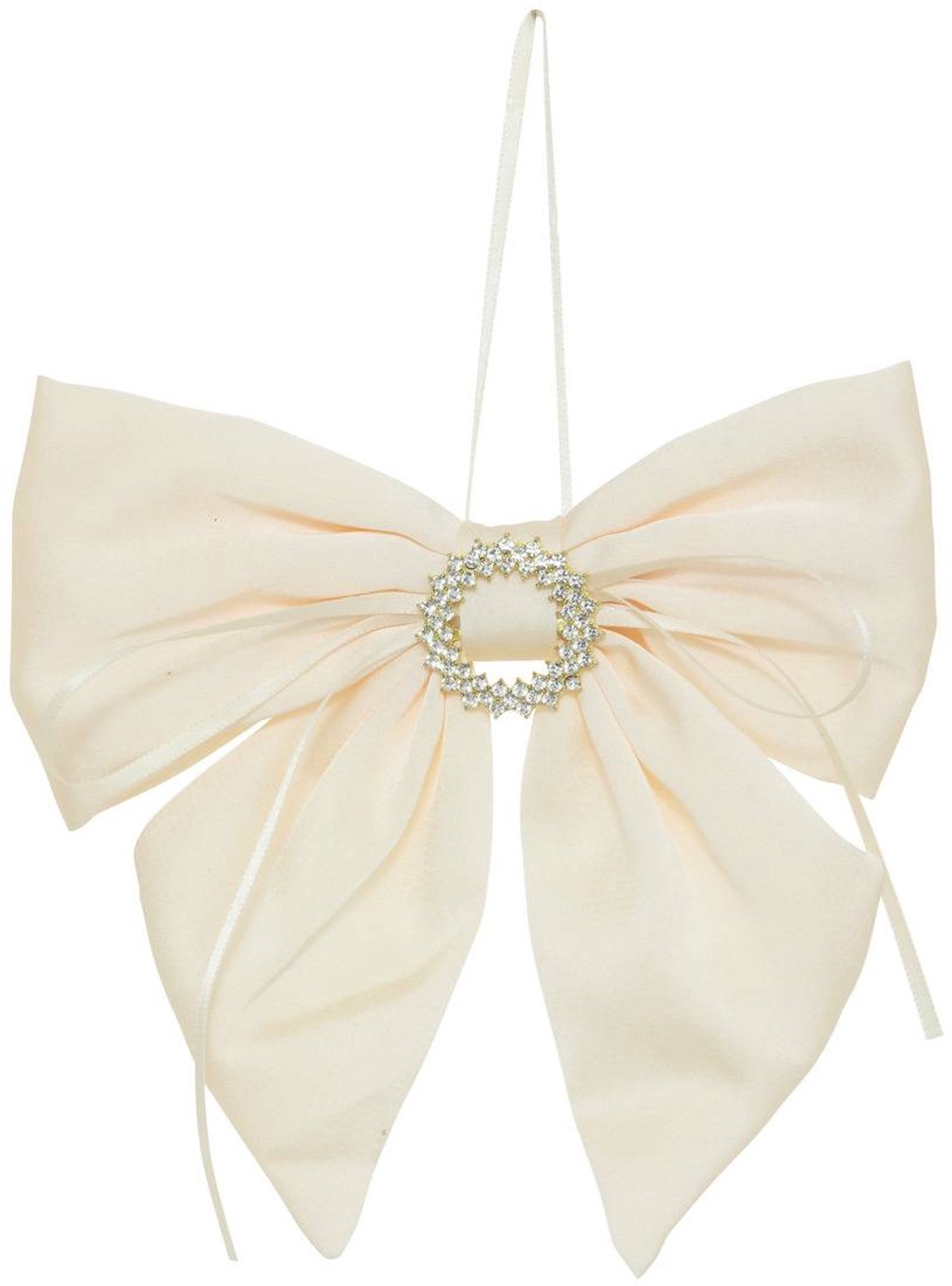 Feeric lights & Christmas Kerstboomversiering met knoop, beige satijn, 15 cm