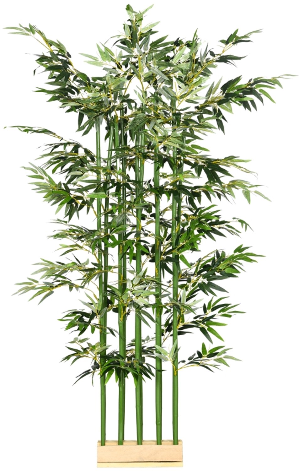 Kunstbamboe 35 x 35 x 180 cm, Groen, Voor Woonkamer en Kantoor, Decoratieve Kunstplant met Realistische Bladeren, Onderhoudsvrije Nepplant voor Binnen, Natuurlijke Uitstraling, Kunstmatige Bamboe, Kamerplant Decoratie, Nepbamboe