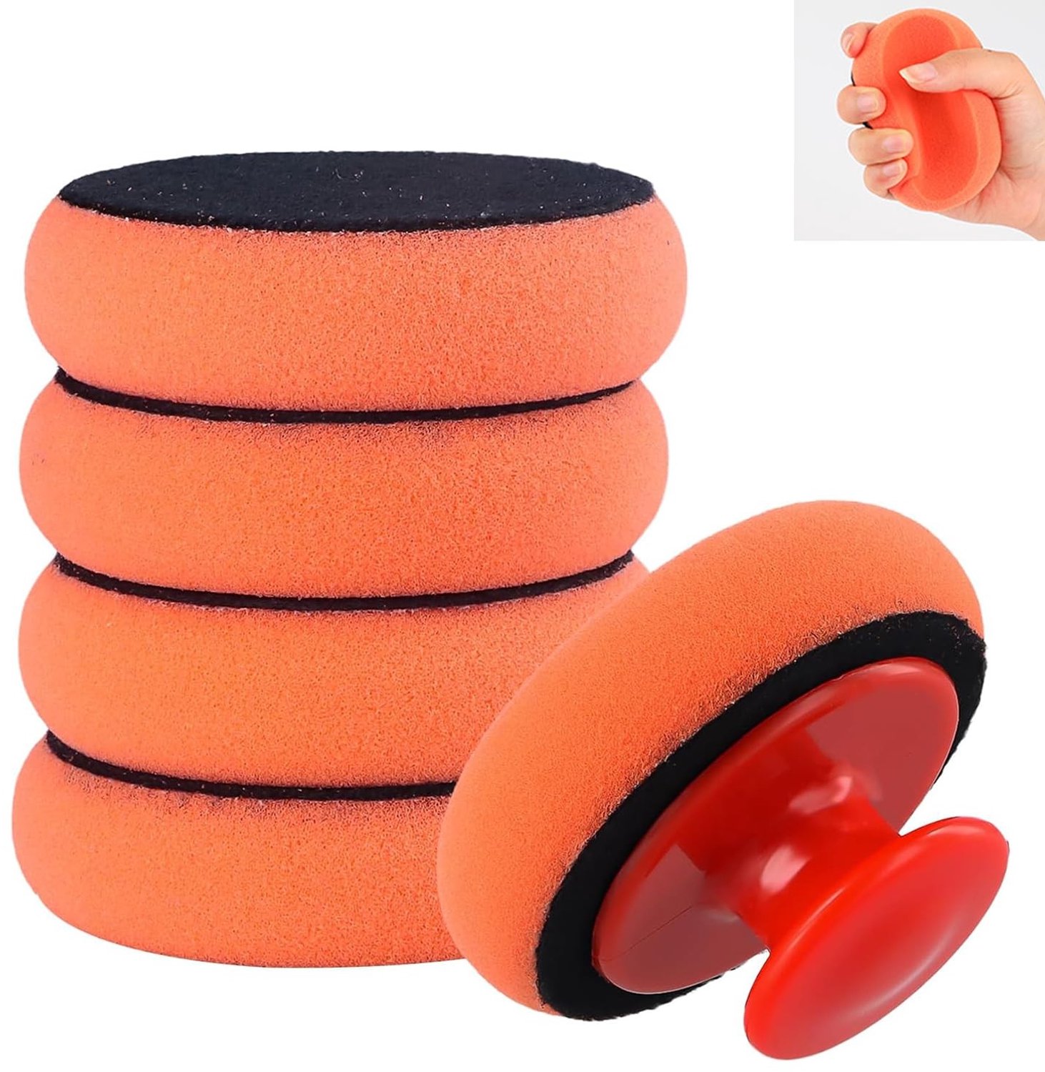 Set van 5 Microvezel Polijstschuim voor Auto en Glas