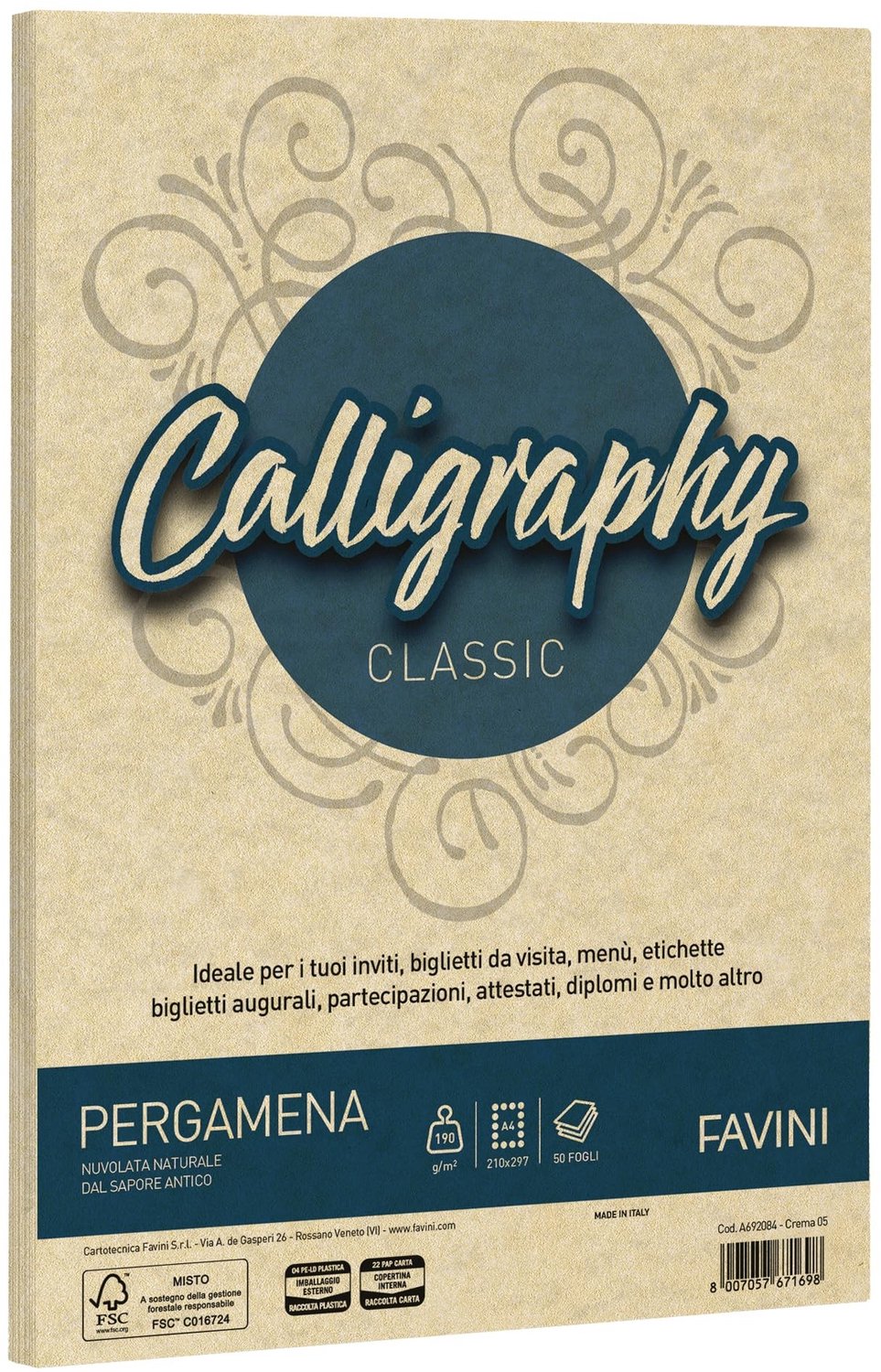 Kalligrafie Perkamentpapier Crème A4 - 250 Vellen 190 gr/m²
