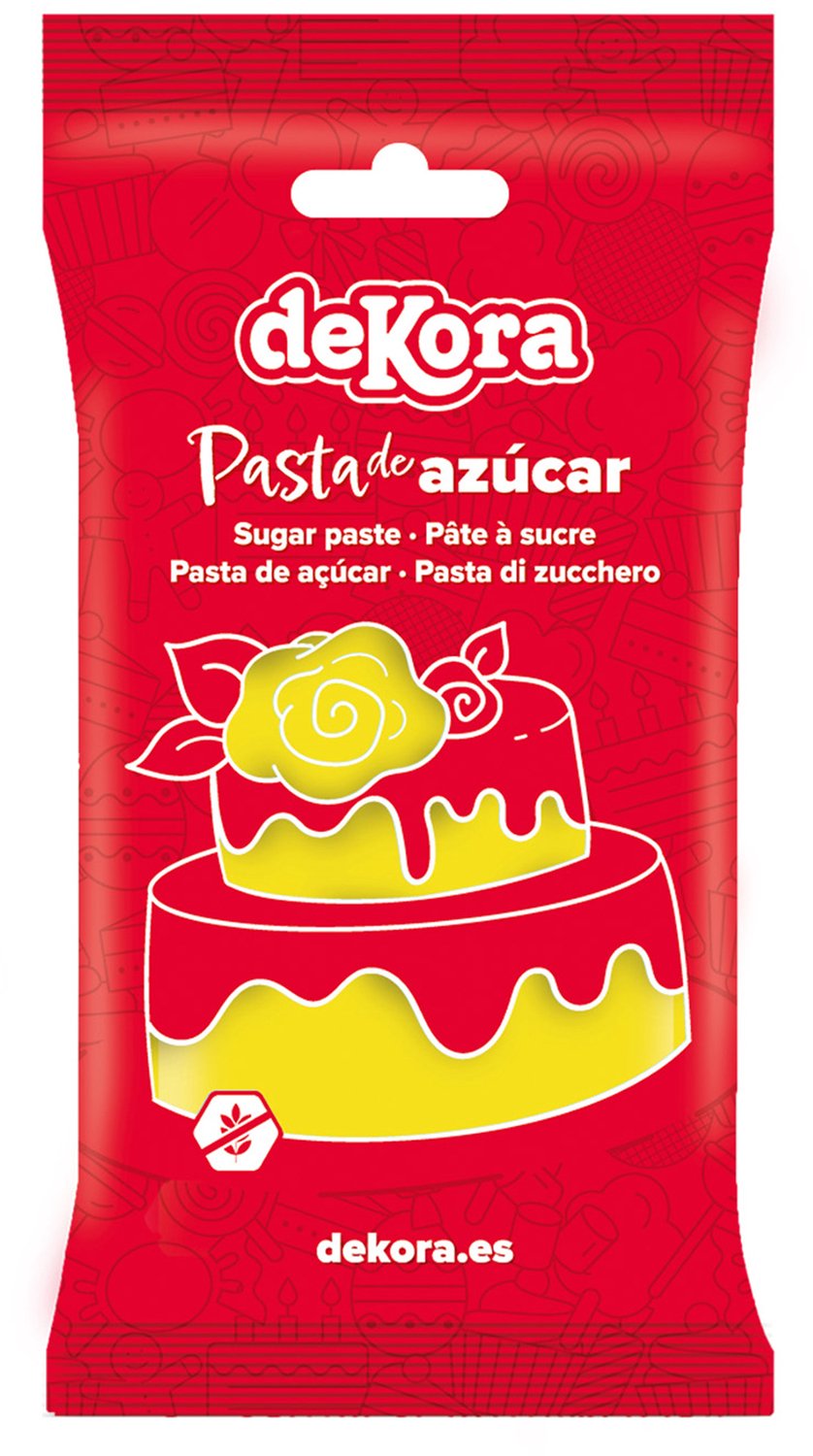 DEKORA - Glutenvrije gele suikerpasta 250 g klaar voor gebruik