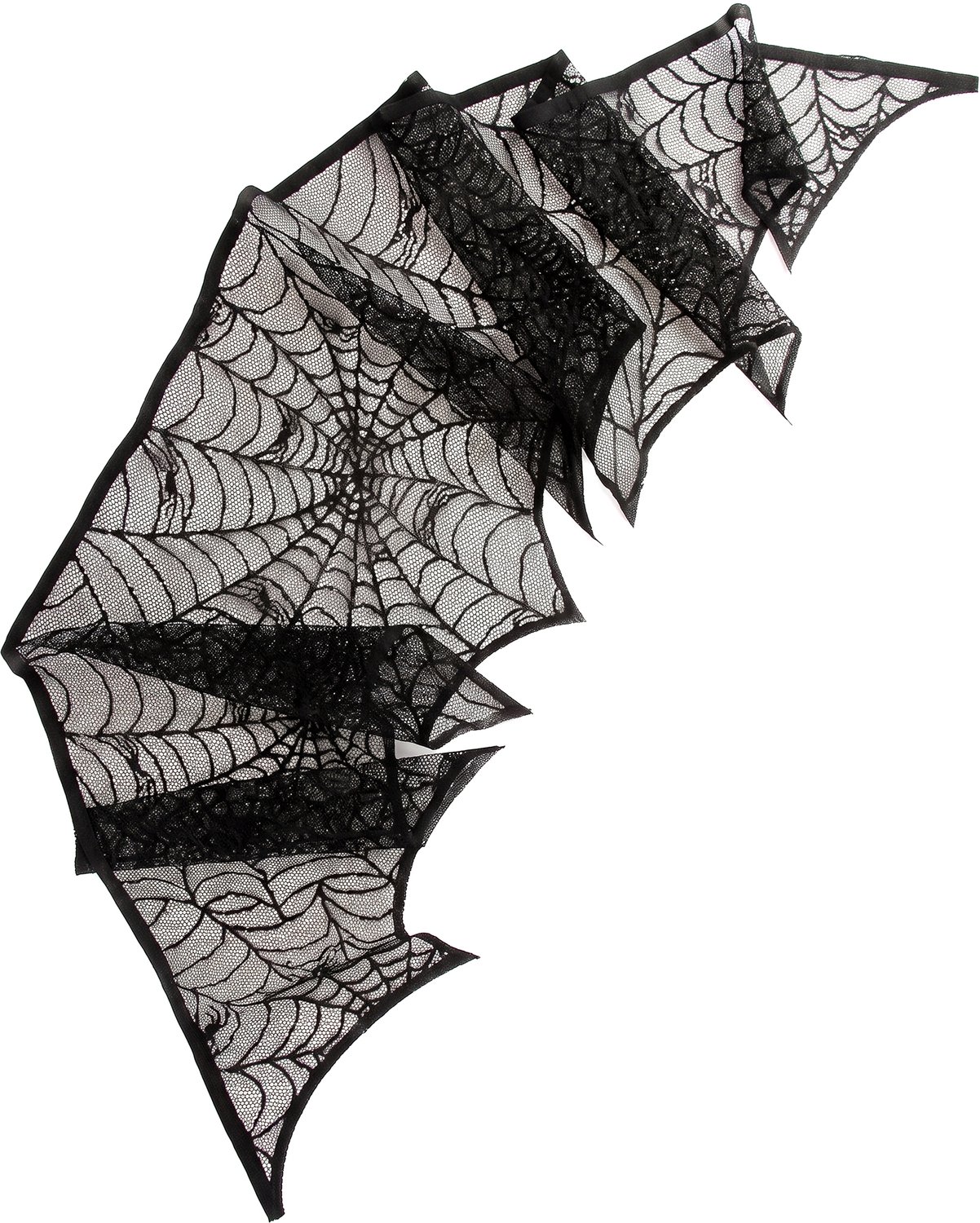 ARTYFETES - Decoratie spinnenweb van zwart kant 43 cm x 2,50 m