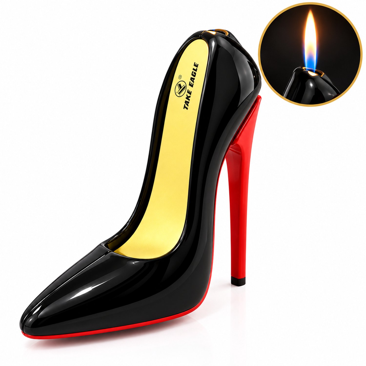 Nina’s Giftshop® Schoen Aansteker – Dames Aansteker – High Heel Aansteker – Navulbaar – Verstelbare Vlam – Luxe Aansteker