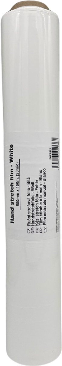 Surtep handstretchfolie 500 mm x 150 m (23 mic), wit