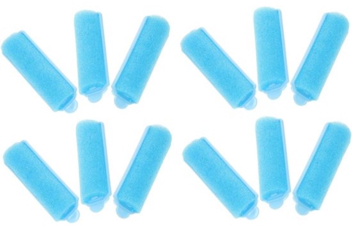 Haarkrullers Spons - Zachte Krulers - Natuurlijke Krullen Maken - Hittevrije Styling - 12 Stuks - Paars