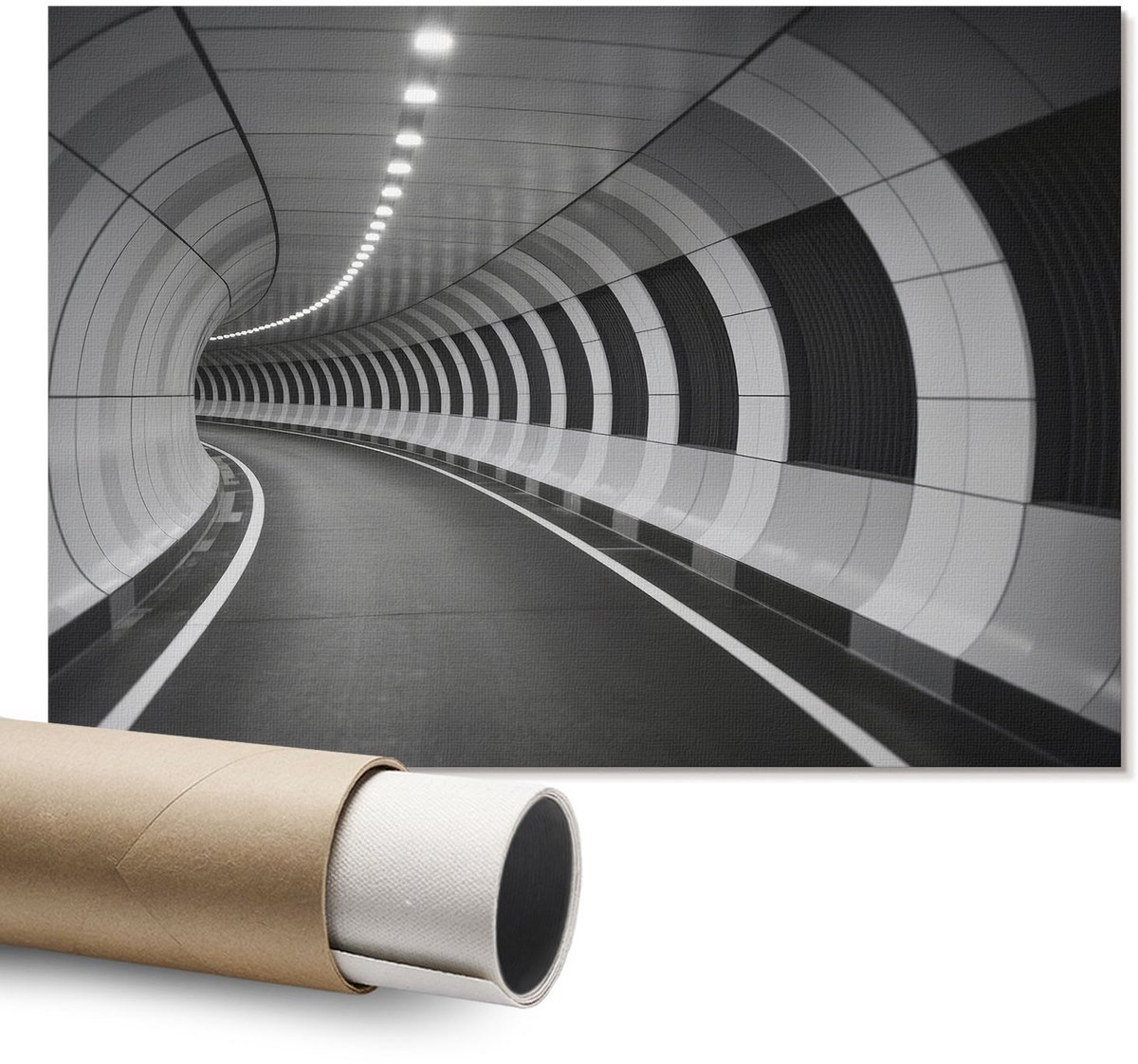 Coloray Canvas Poster Polycanvas - Kleurrijke Architectuur, Fotografie - A1 - Beige Patroon - Rechthoek - Decoratieve poster - Kantoor - Modern