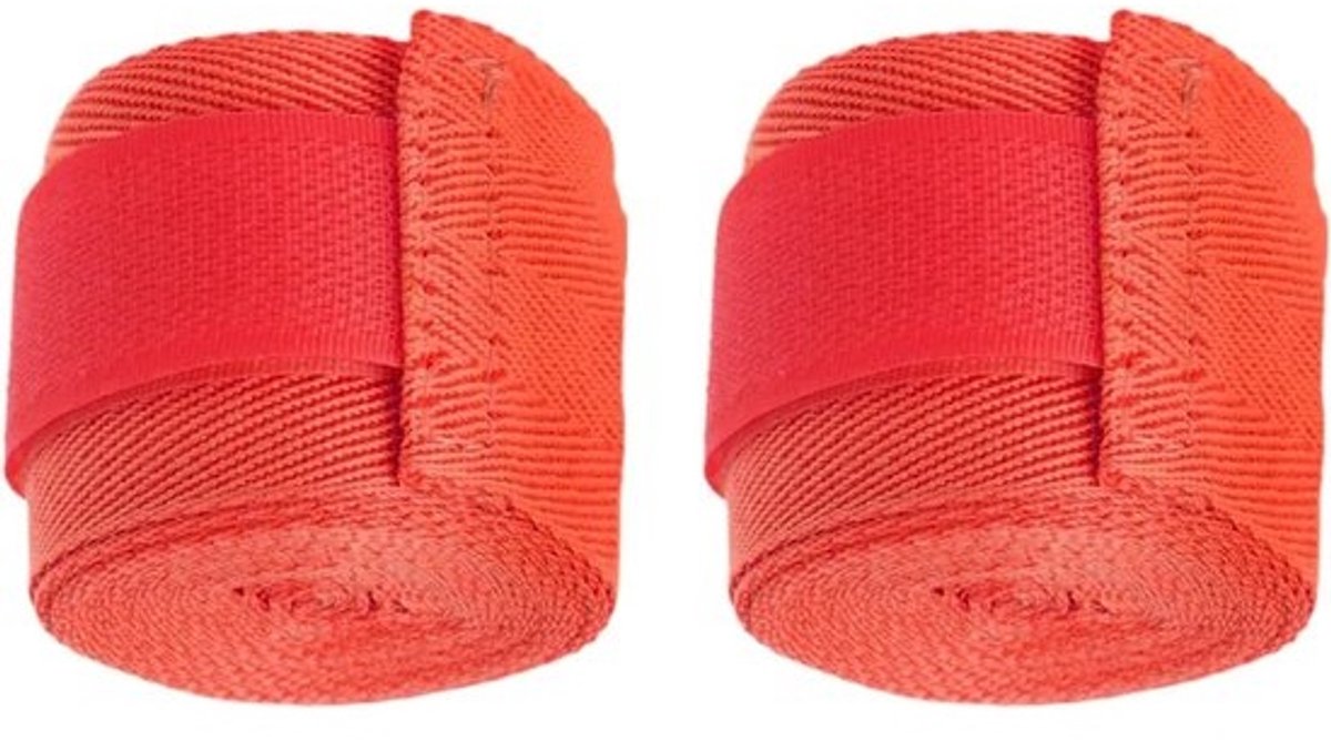 Boksbandages - Handbescherming - Vechtsport Training - Ademende Compressie - 15cm Lengte - Rood