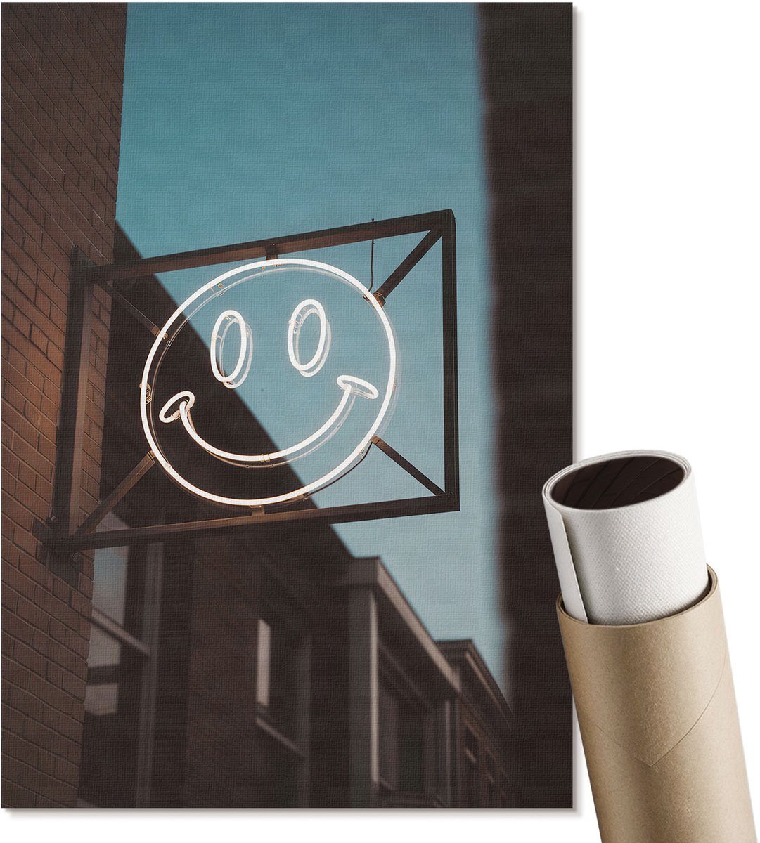 Coloray Polycanvas Poster - Boobhaus-Graphics, Illustratie - A2 - Beige Wanddecoratie - Rechthoek - Wandkunst - Woonkamer, Slaapkamer, Kantoor - Humoristisch