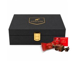 The Best of Côte d'Or 360g - luxe houten geschenkkist - mix van Belgische chocolade - chocoladecadeau