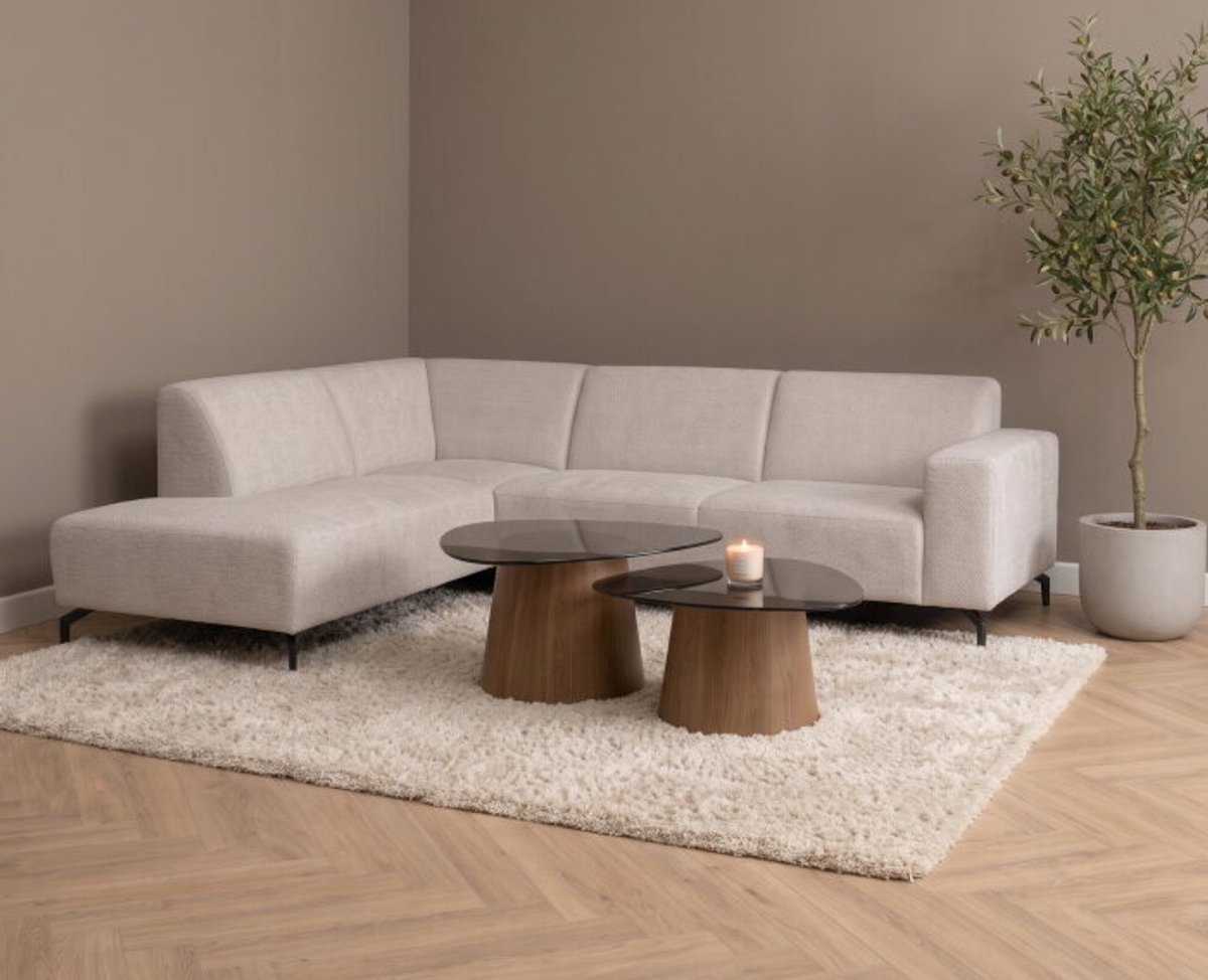 Hoekbank Milena Beige - Astra 3 – Ottomane links – 274x210 cm