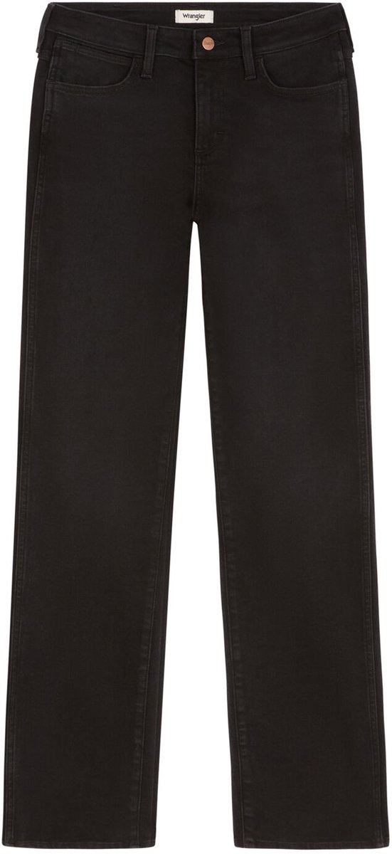 Wrangler STRAIGHT Dames Straight Fit Jeans W27 X L30 Zwart