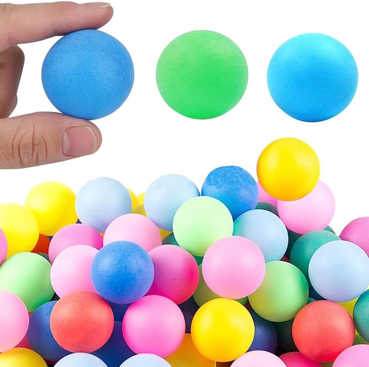 Kleurige tafeltennisballen set van 50 stuks voor volwassenen en kinderen, ideaal voor training en gezinsplezier in de speeltuin