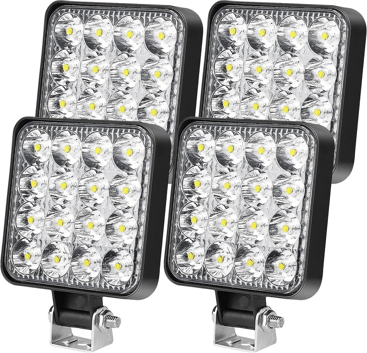 LED werklamp 48W, waterdichte offroad verlichting, 12V bouwlamp voor truck, SUV, tractor en landbouwmachines IP67