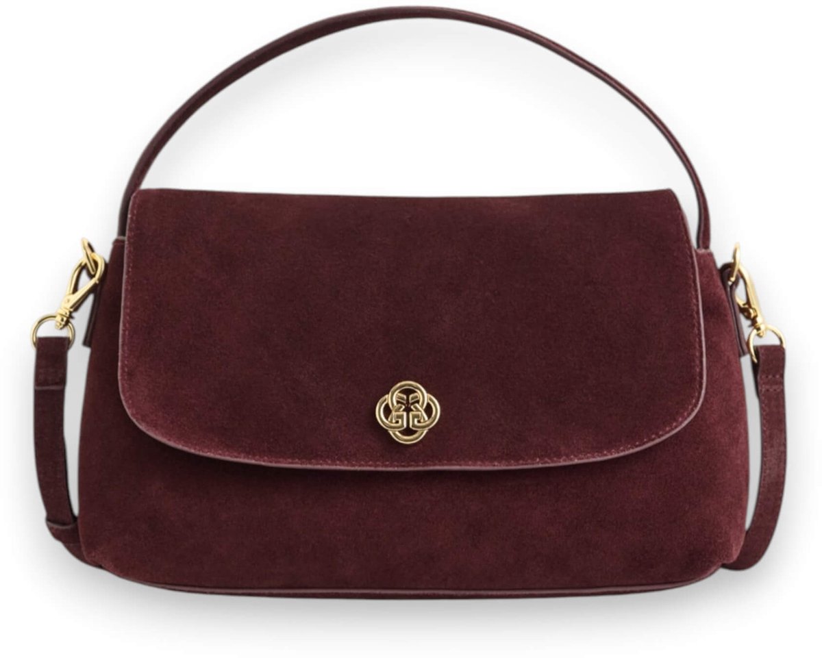 Gant Slouchy suède tas bordeauxrood