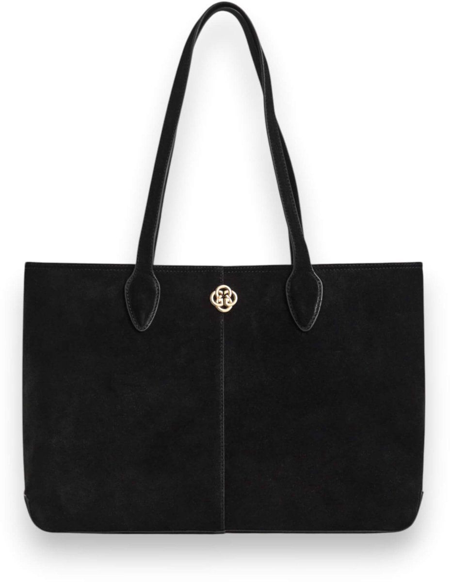 Gant Zwarte suède tas Tote Bag