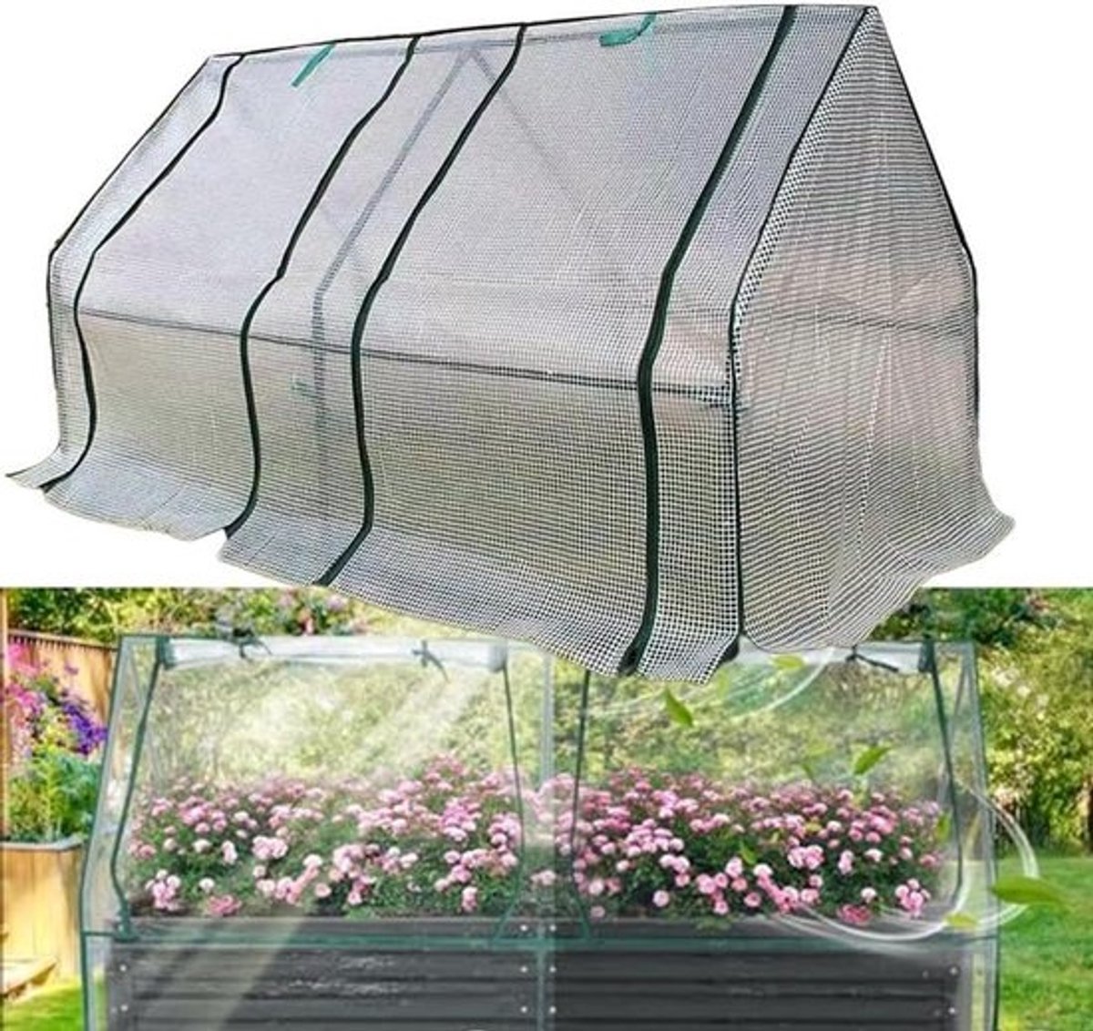 Mini Kas Cover - Tuin Tent - Planten Beschermen - Draagbaar Ontwerp - 180x90x90cm - Wit