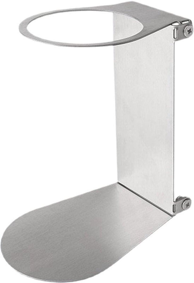 Opvouwbare Koffiefilterhouder - Draagbare Koffie Standaard - Koffie Zetten - Roestvrij Staal - 12.5 x 13.5 cm - Zilver