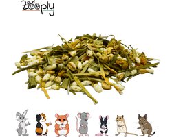 Zooply Pokébowl met groente - Kruiden & Snacks - 100% natuurlijk - Voor konijnen & cavia's - 200 gram