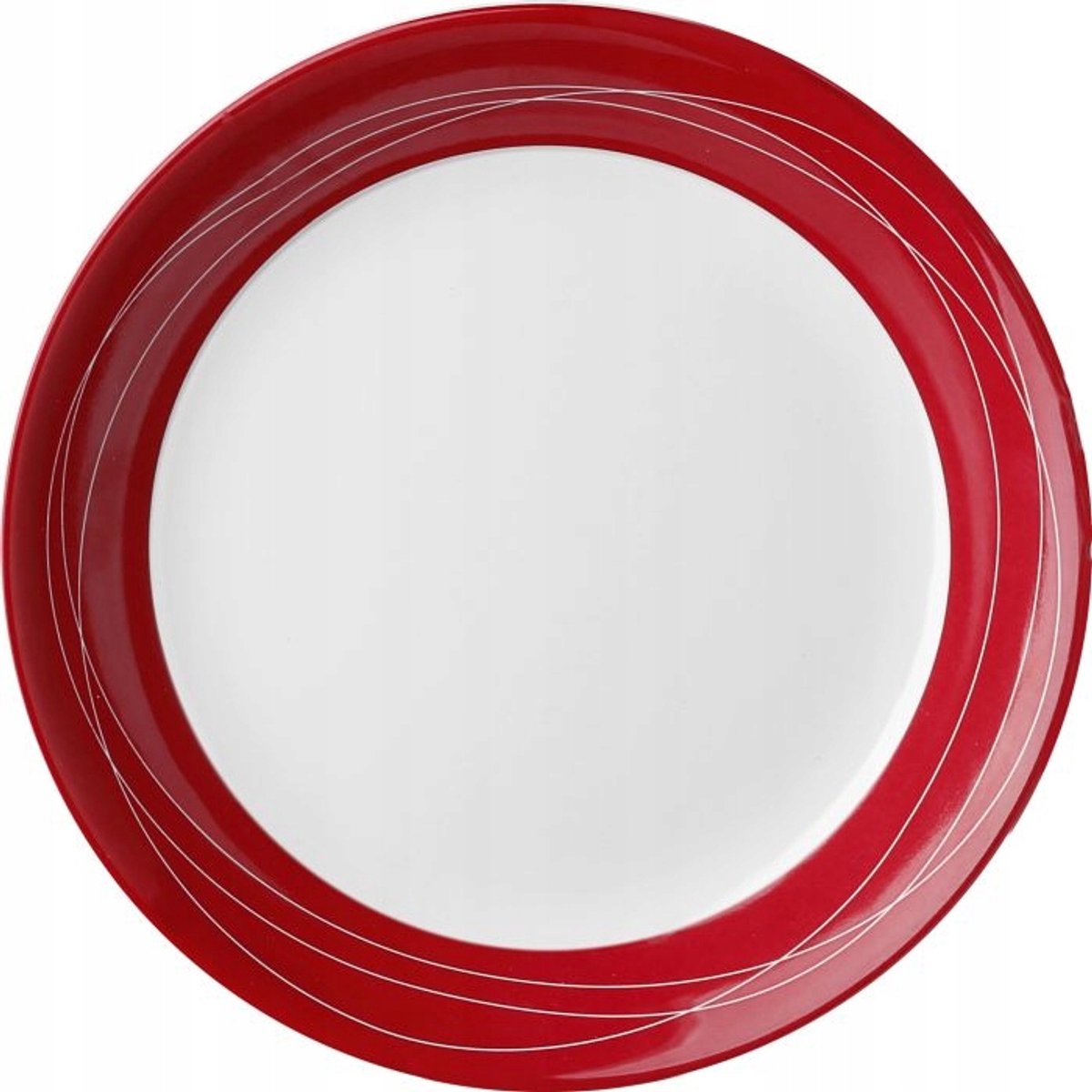 Brunner Cosmic Melamine Dinerbord Ø25 cm - Wit/Rood