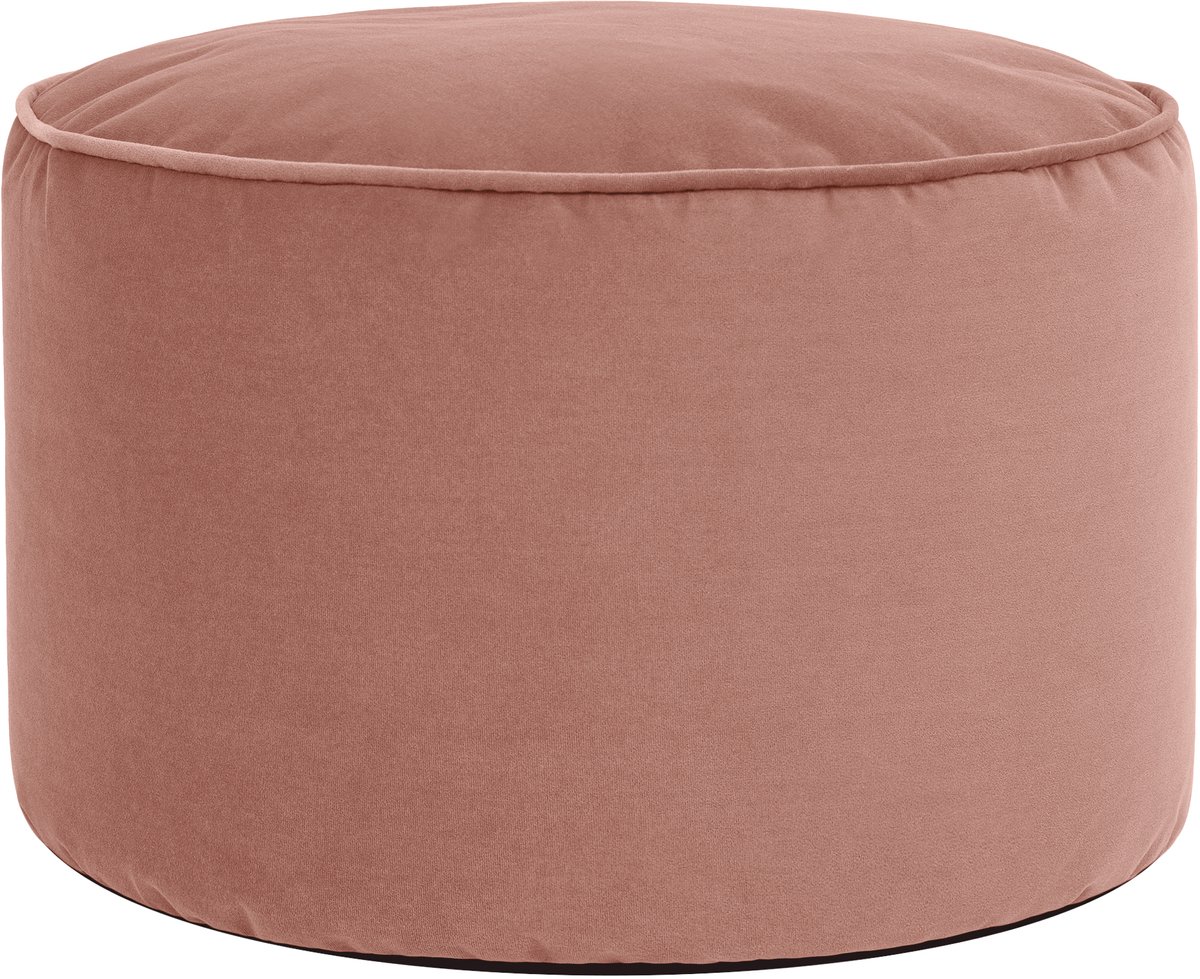 icon - Milano Poef - Ronde Zitzak Hocker - Fluweel - Roze