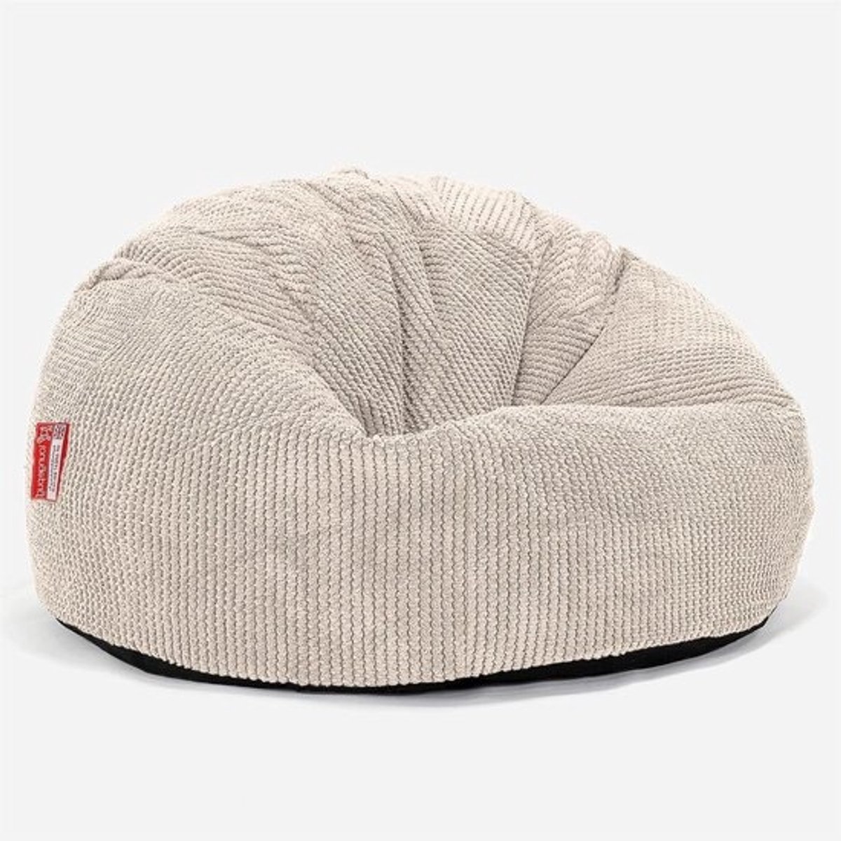 Zitzak Stoel - Poef Fauteuil - Ontspannen Zitten - Dubbel Gestikt - 75 cm x 75 cm - Crème