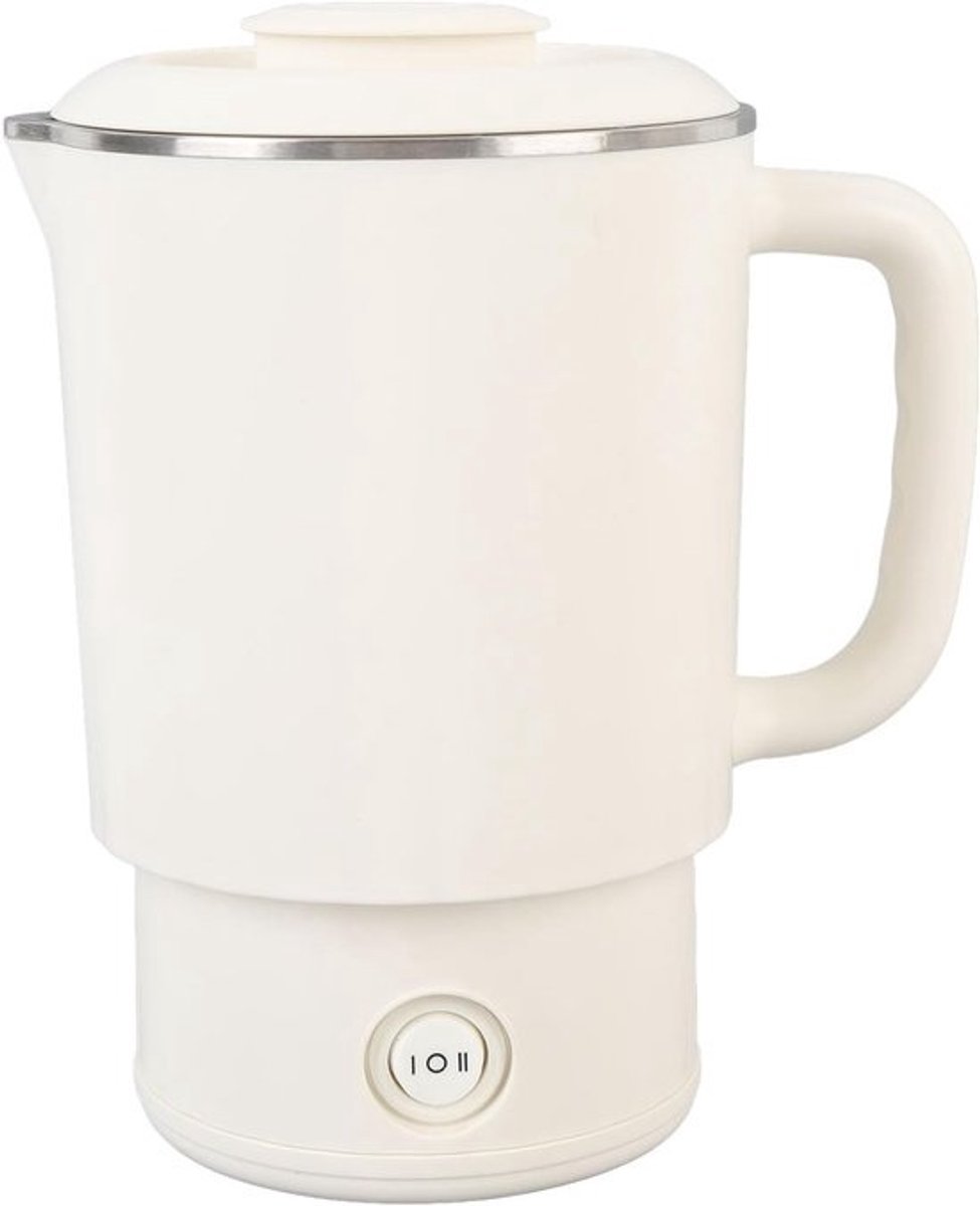 Opvouwbare Elektrische Waterkoker, 600 W Power Portable Electric Vatles 600 Ml Capaciteit Vaste Kokende Reiswaterketel voor Kamperen (EU -plug 220V)