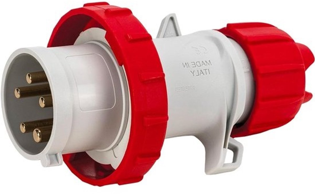 CEE-stekker - Krachtstroomstekker - Stroom Verbinding - IP67 Waterdicht - 16A 3P+N+T - Grijs