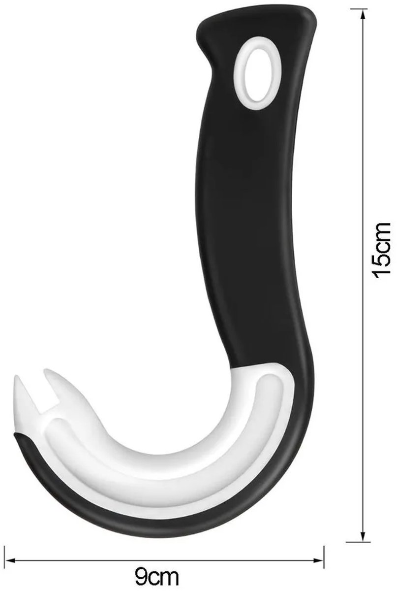 Blikopener, 3-delige set, blikopener Geschikt voor trekring, draagbaar, J-vormig, 15 cm