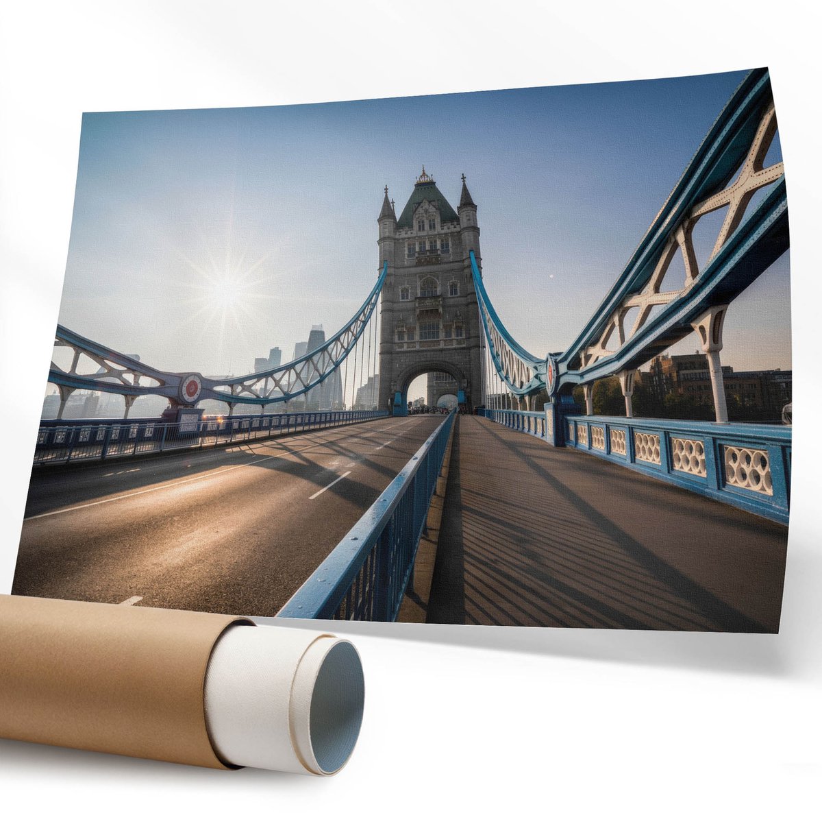 Coloray Polycanvas Wandposter - Eilandidylle, Schilderen - 594 x 840 mm - Blauw Poster - Rechthoek - Interieurdecoratie - Kantoor - Klassiek