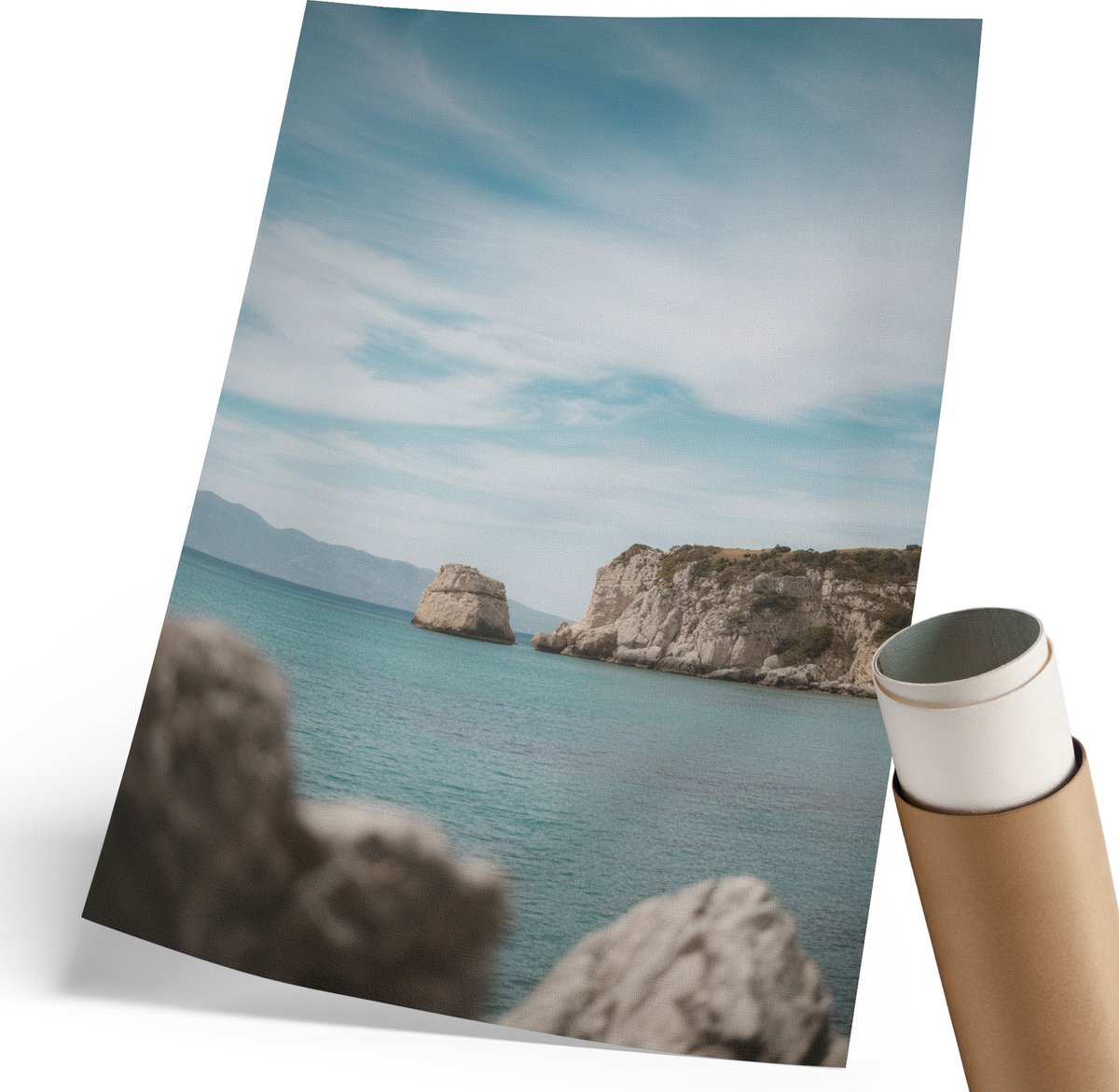 Coloray Polycanvas Poster - Maritieme Harmonie, Fotografie - 210 x 297 mm - Blauw Kunst - Rechthoek - Muurdecoratie - Woonkamer, Slaapkamer, Kantoor - Klassiek