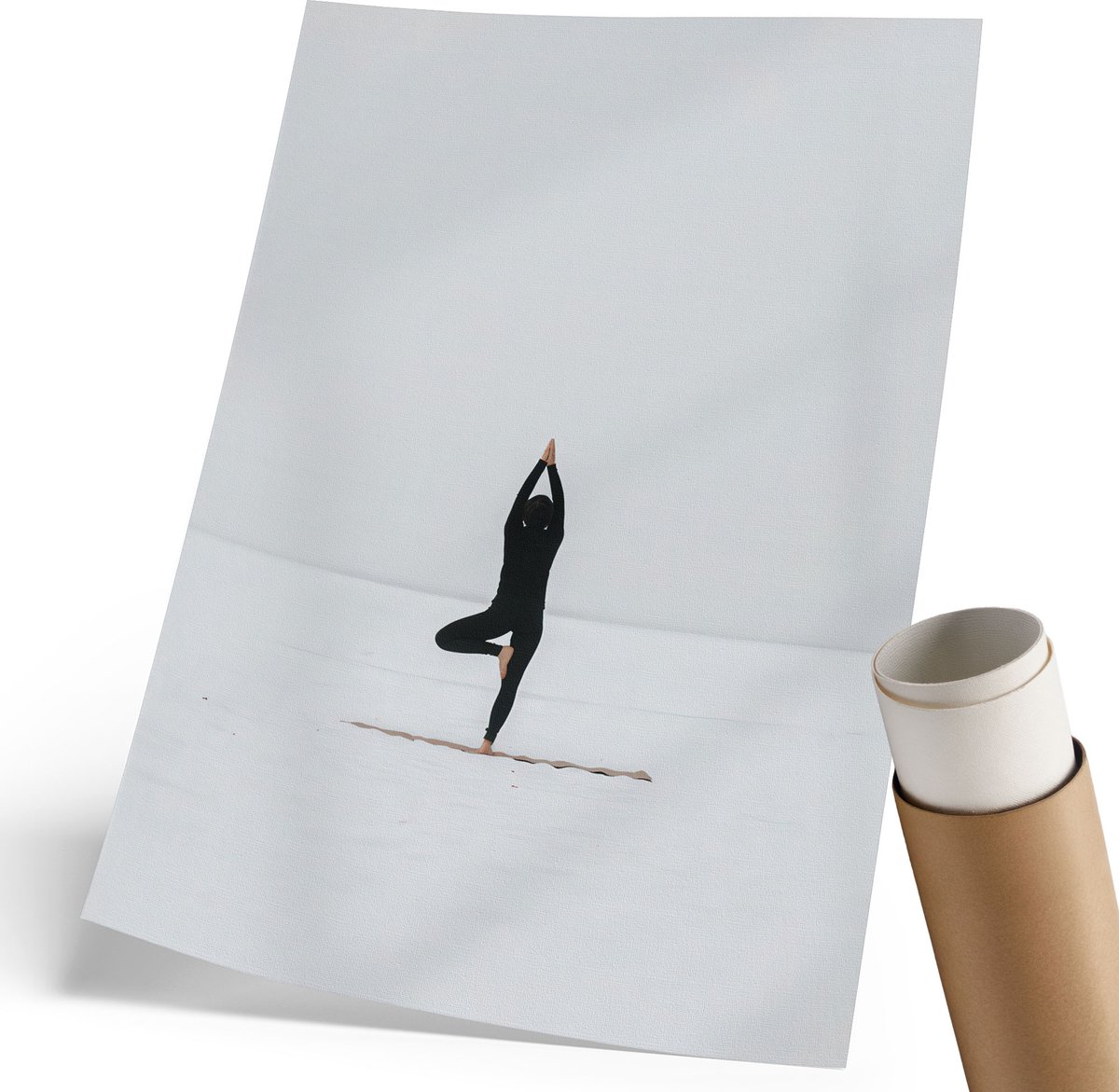 Coloray Polycanvas Poster - Vrede En Evenwicht, Fotografie - 210 x 297 mm - Wit Wandposter - Rechthoek - Kunstposter - Woonkamer, Slaapkamer, Kantoor - Minimalist