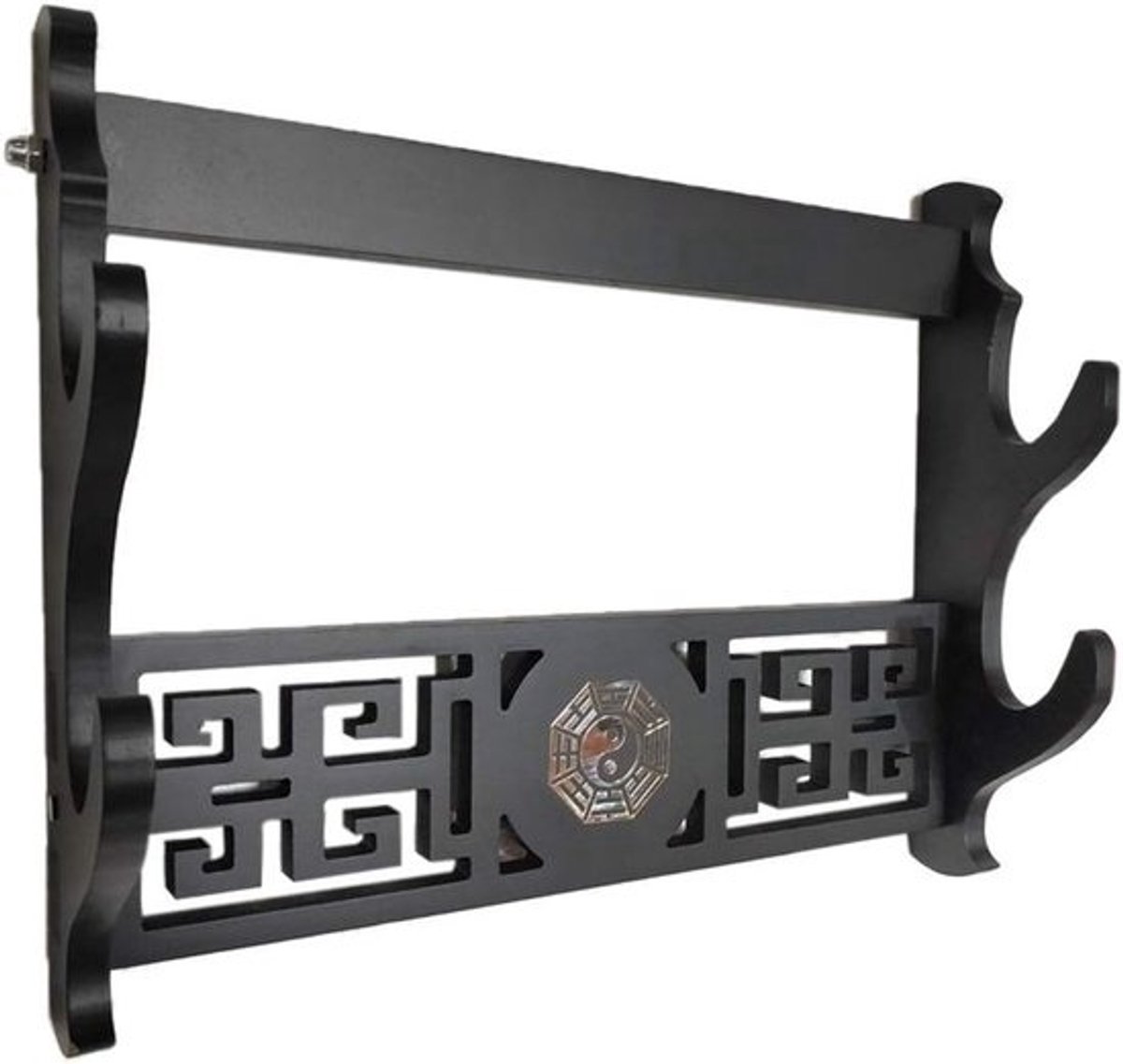 Zwaard Display Rek - Wandhouder Houder - Samurai Zwaarden - Zwarte Lak Afwerking - 30x37 cm - Zwart