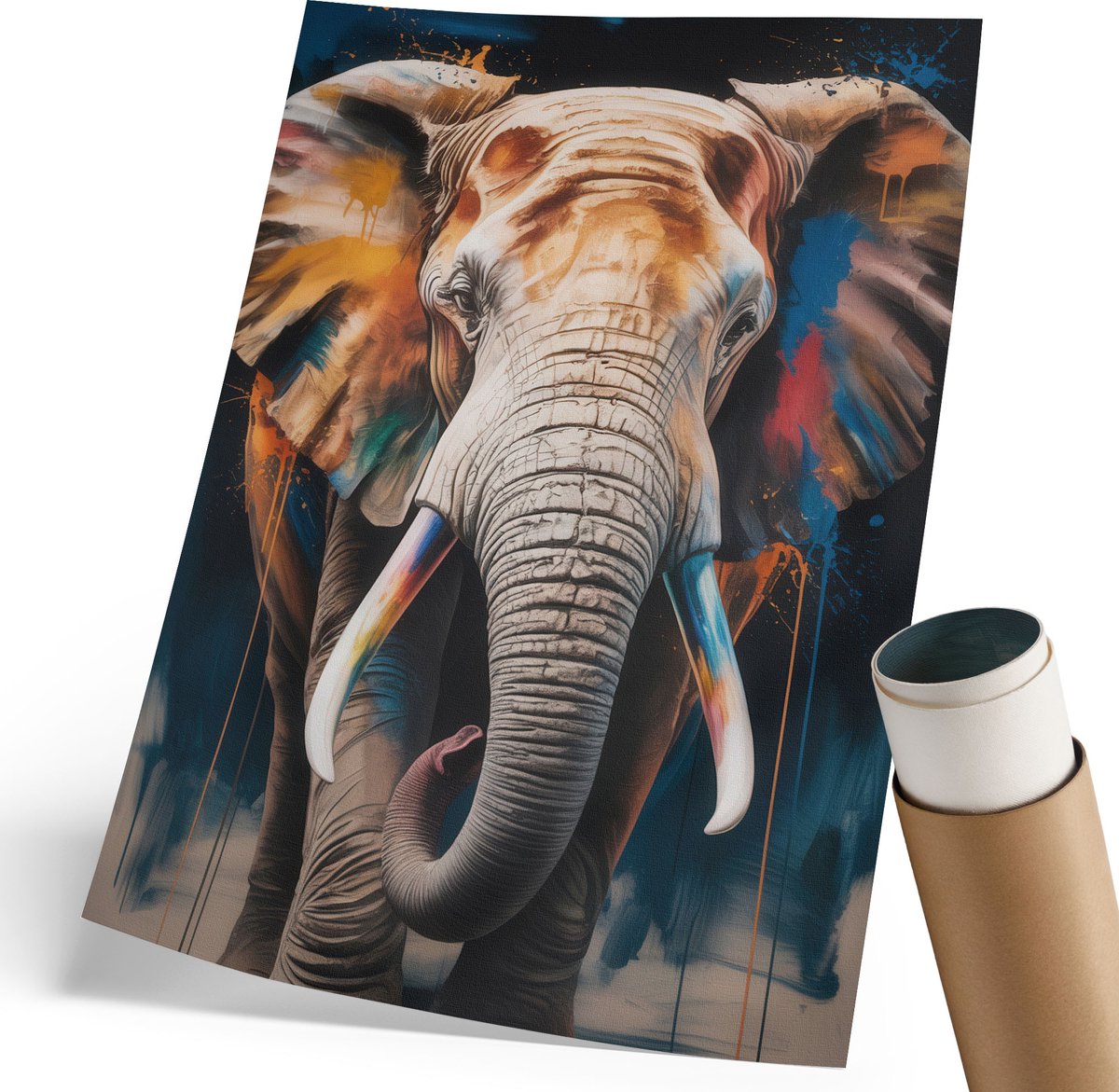 Wallfluent Polycanvas Poster - Westbrug, Oranje - 297 x 420 mm - Grijs Wandposter - Rechthoek - Muurdecoratie - Woonkamer - Modern