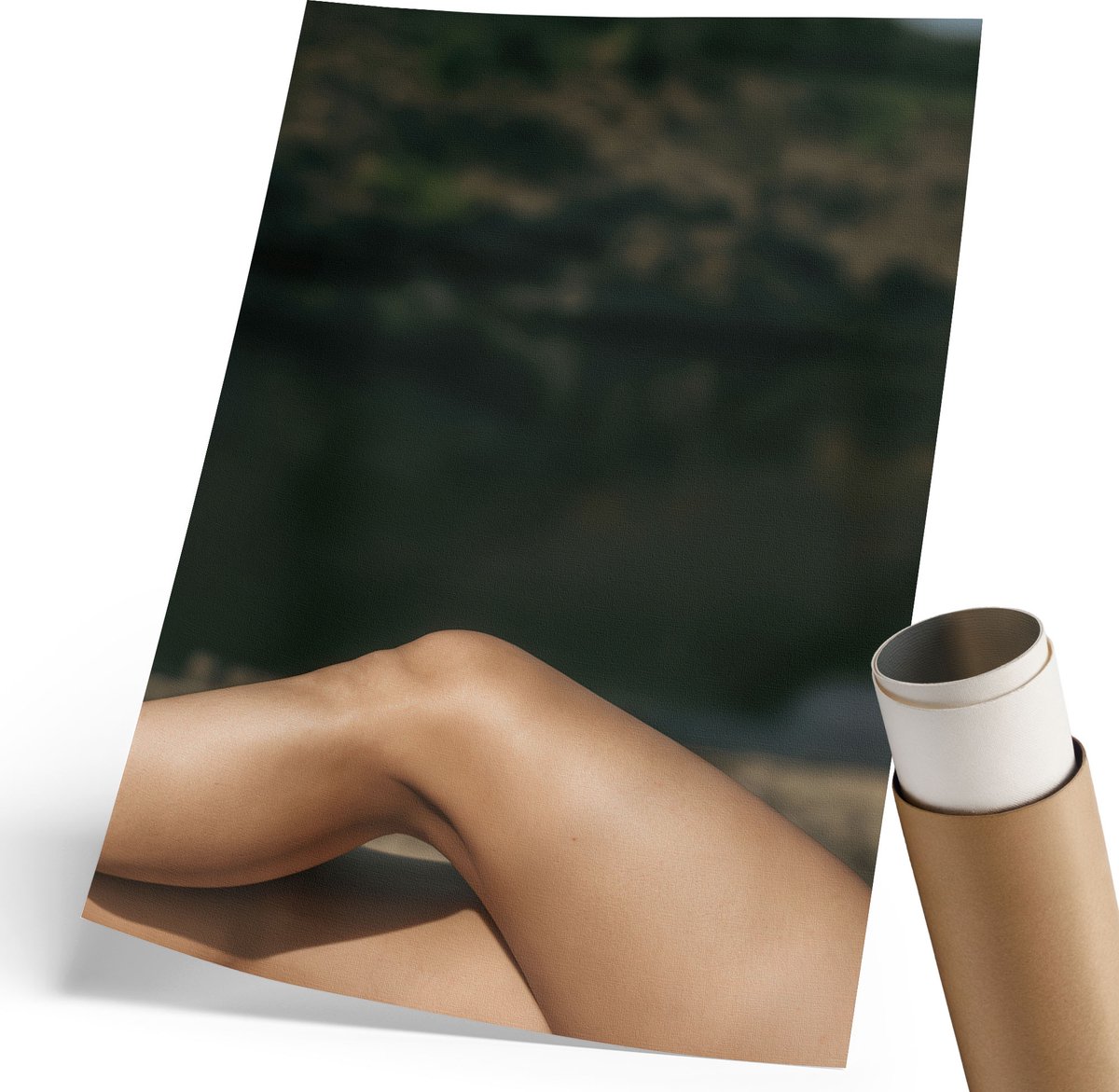 Wallfluent Canvas Poster Polycanvas - Woestijnvrede, Fotografie - 420 x 594 mm - Beige Decoratie - Rechthoek - Wandkunst - Woonkamer, Slaapkamer, Kantoor - Klassiek