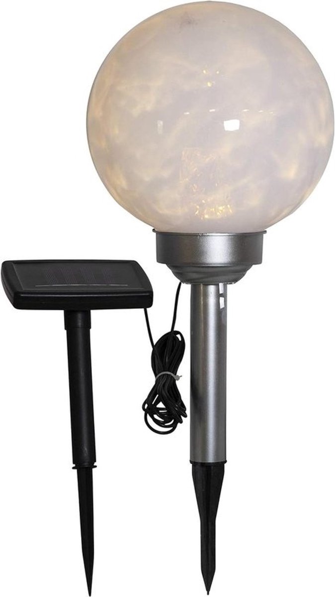Solarstok Tuinverlichting - Zonne-energie Lamp - Sfeerverlichting Tuin - Roterend Licht - 37 x 20 cm - Wit