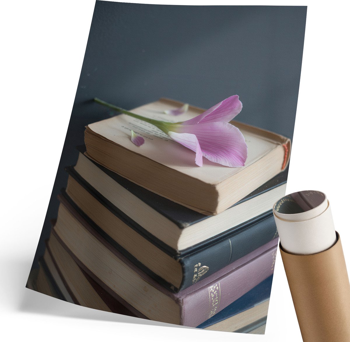 Coloray Canvas Poster Polycanvas - Baker Street-Plaquette, Zwart - 210 x 297 mm - Paars Patroon - Rechthoek - Decoratieve poster - Kantoor - Klassiek