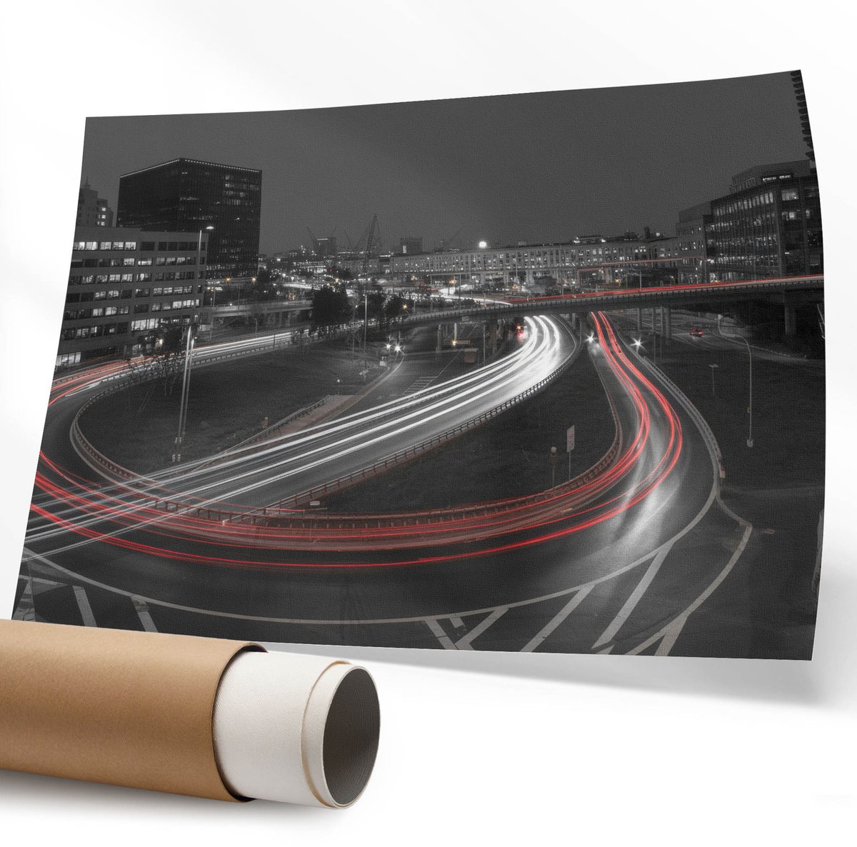 Coloray Polycanvas Wandposter - Elegante Gevel, Fotografie - 594 x 840 mm - Grijs Kunst - Rechthoek - Wandkunstwerk - Slaapkamer - Rustiek