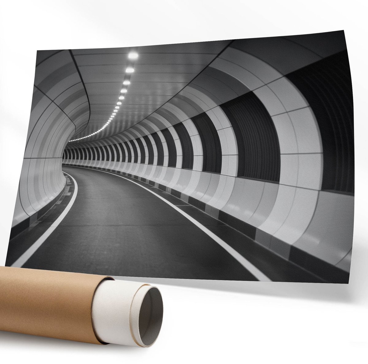 Coloray Polycanvas Wandposter - Wintervos, Fotografie - 594 x 840 mm - Oranje Design - Rechthoek - Canvasposter - Woonkamer - Rustiek