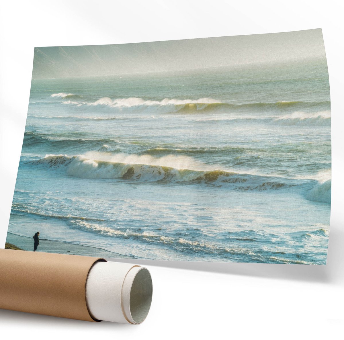 Coloray Polycanvas Poster - Bergparadijs, Fotografie - 594 x 840 mm - Grijs Illustratie - Rechthoek - Muurdecoratie - Woonkamer - Klassiek