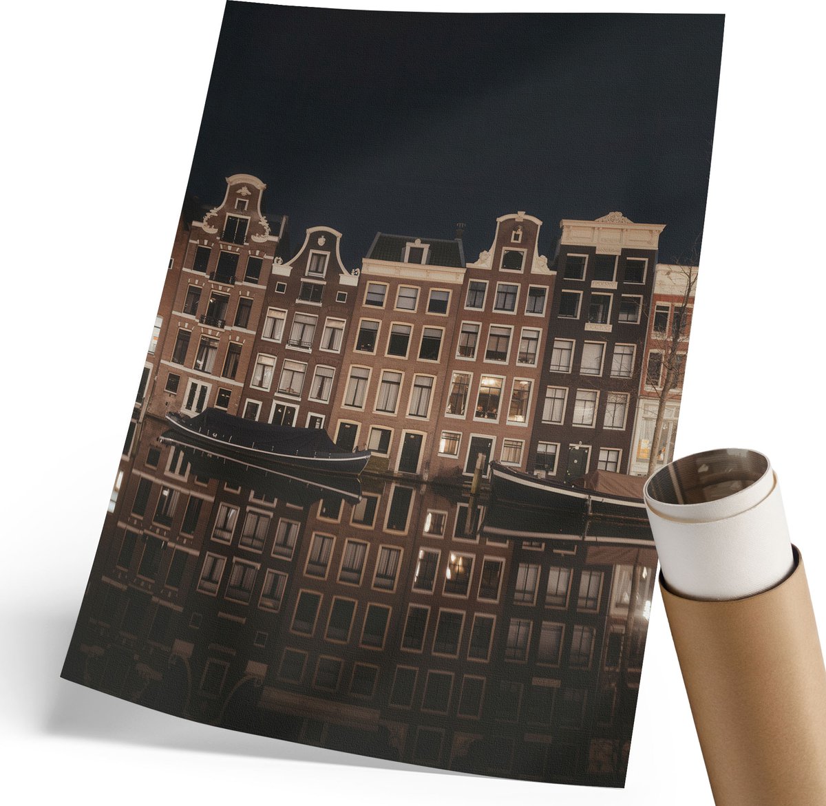 Wallfluent Polycanvas Poster - Moderne Architectuur, Fotografie - 297 x 420 mm - Grijs Wanddecoratie - Rechthoek - Decoratieve poster - Woonkamer, Slaapkamer, Kantoor - Industrieel