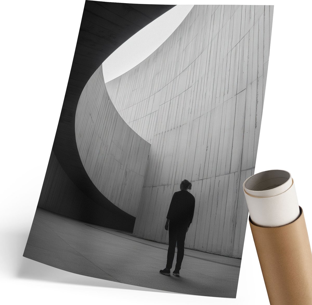 Wallfluent Polycanvas Wandposter - Afro-Amerikaanse Porter, Schilderen - 297 x 420 mm - Roze Kunst - Rechthoek - Interieurdecoratie - Woonkamer, Slaapkamer, Kantoor - Expressief