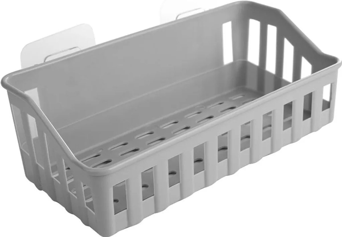 Opbergrek Geschikt voor badkamer, keuken en douche Geschikt voor zuignappen (grijs)
