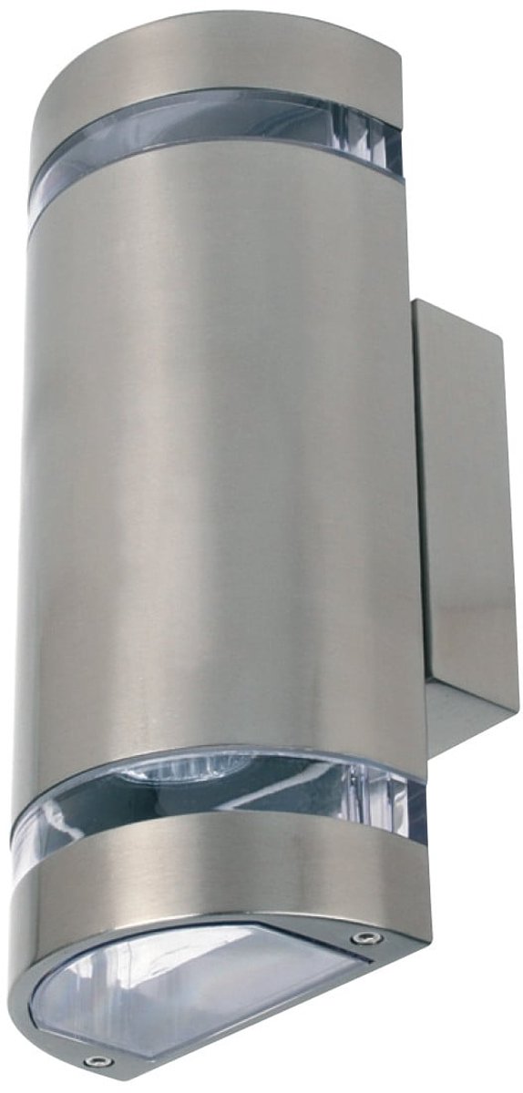 LED Tuinverlichting - Buitenlamp - Gardy 4 - Wand - RVS Mat Chroom - GU10 - Ovaal