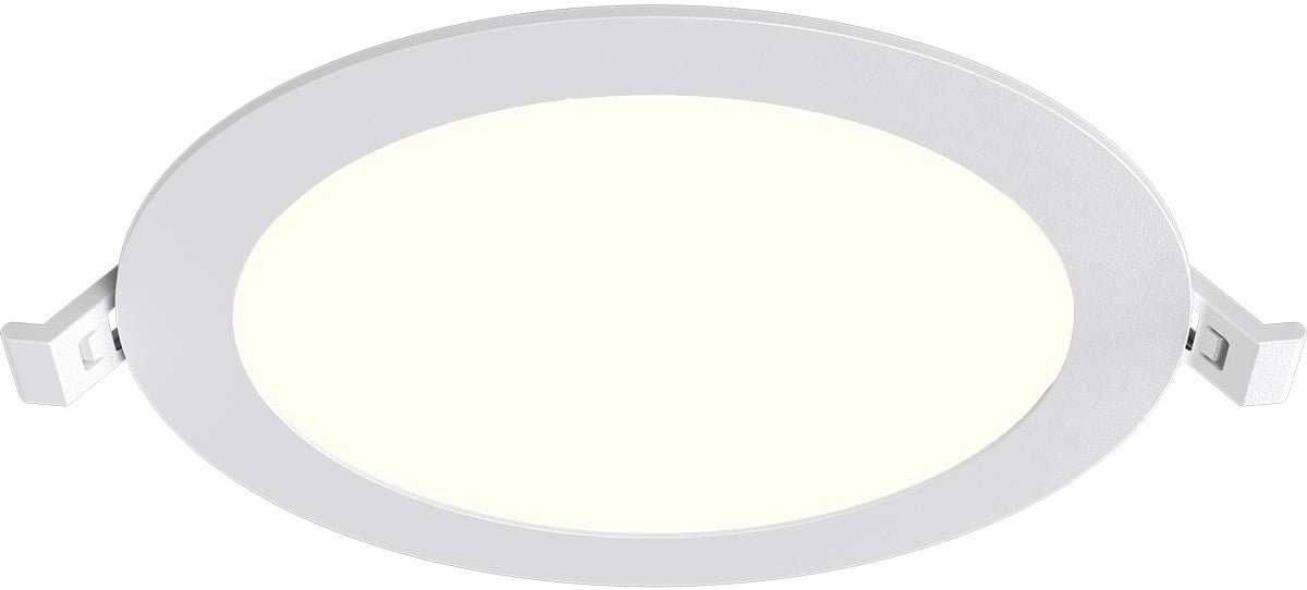 LED Downlight Inbouwspot - Brinton Thin - 12W 1120lm 120° Bundelhoek - Natuurlijk Wit 4000K - IP40 - Rond - Wit - Ø170mm Buitenmaat - Ø150mm Zaagmaat
