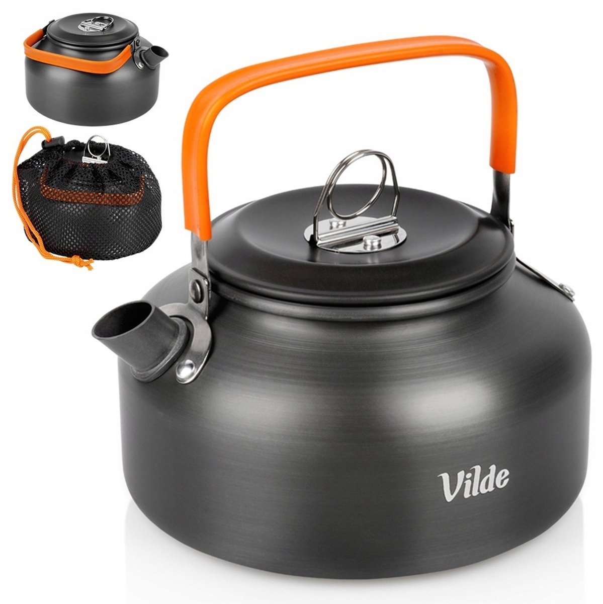 Compacte campingwaterkoker 700 ml - lichtgewicht aluminium