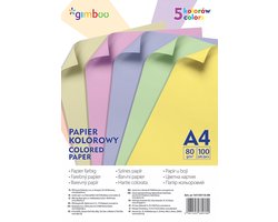 Gekleurd papier A4, 10x10 vel pastel kleuren